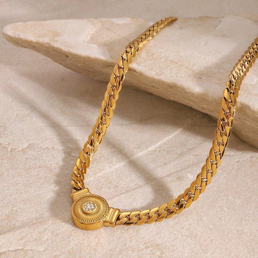 Golden Boho Women's Anti Tarnish Stainless Steel Rope Necklace - Picture 6 of 10
